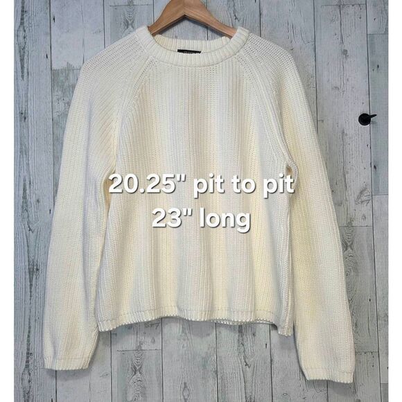 Quince Organic Cotton Fisherman Crew Ivory Sz. L - Picture 5 of 13